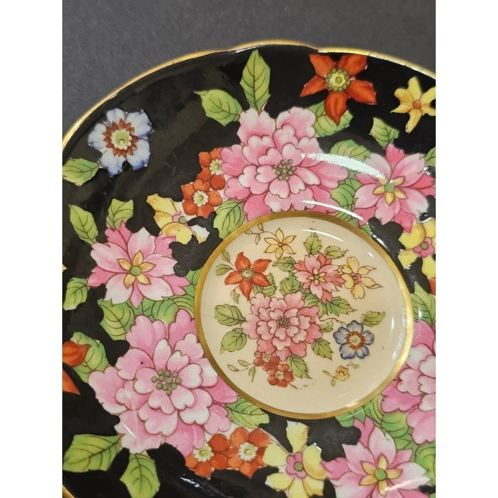 Vintage Paragon Chintz Teacup Saucer Set Floral Fine Bone China Made in England